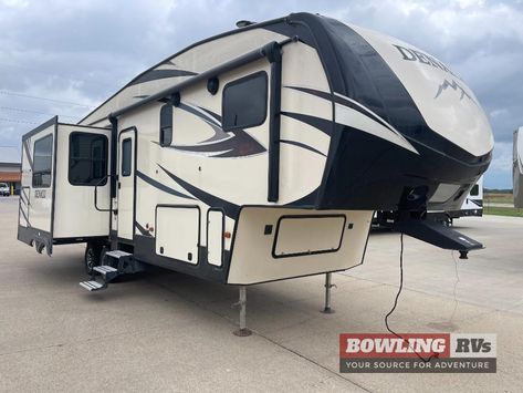 Used 2018 Dutchmen RV Denali Lite 2901RL Fifth Wheel at Bowling RVs | Ottumwa, IA | #15538 Double Door Refrigerator Size, Fifth Wheel Toy Haulers, Fifth Wheel Campers, Rv Types, Double Door Refrigerator, Fifth Wheels, Wheels For Sale, Used Rvs, Linen Storage