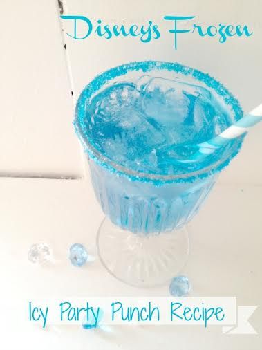 Frozen theme party ideas-  Icy Party Punch Frozen Themed Drinks, Frozen Themed Punch Recipe, Frozen Party Punch, Frozen Themed Dinner Food, Frozen Party Theme, Ice Balloons Frozen Water, Frozen Party Decor, Snow Party, Frozen Drink