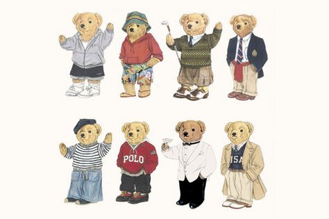 Ralph Lauren to Re-Introduce the Polo Bear Sweater Leon Matilda, Polo Bear Sweater, Painted Overalls, Polo Bear Ralph Lauren, Bear Sweater, Bear Outfits, Polo Bear, 자수 디자인, Polo Sport