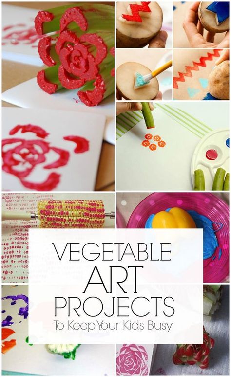 How about vegetable painting? Sounds fun isn’t it? All your kid requires for this activity are some vegetable from your kitchen and some kid-safe paint. While things could get messy, it will allow your kid to embrace his creativity and hone his artistic skills.Here are some fun and innovative vegetable paintings for your kid to indulge in Vegetable Crafts, Drawing Videos For Kids, Vegetable Art, Vegetable Painting, Kids Vegetables, Messy Art, Vegetable Prints, Camping Art, Preschool Art