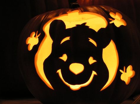 These 28 Magical Pumpkins Are What Every Disney-Lover Needs This Halloween Winnie the Pooh Pumpkin Winnie The Pooh Pumpkin, Winnie Poo, Cute Pumpkin Carving, Disney Pumpkin Carving, Pumkin Carving, Halloween Pumpkin Carving Stencils, Disney Pumpkin, Creative Pumpkin Carving, Amazing Pumpkin Carving