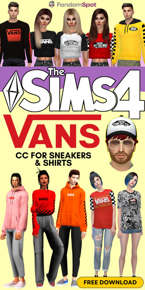 Sims 4 Vans Cc, Best Vans, Popular Shoe, Skater Brands, Green Vans, The Sims 4 Download, Cool Vans, Vans Logo, Black Patch