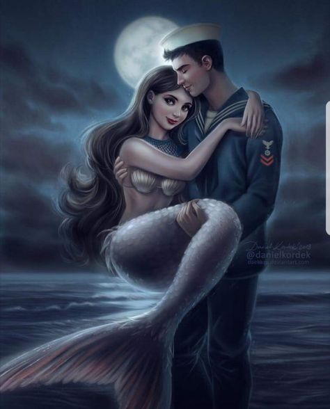 De vez em quando é necessário mergulhar no mar do amor, pra ver se ninguém roubou sua sereia. Mermaid Sailor, Siren Art, Mermaids Art, Fairytale Storybook, Witcher Wallpaper, Art Vampire, Mermaid Images, Anime Mermaid, Mermaid Artwork