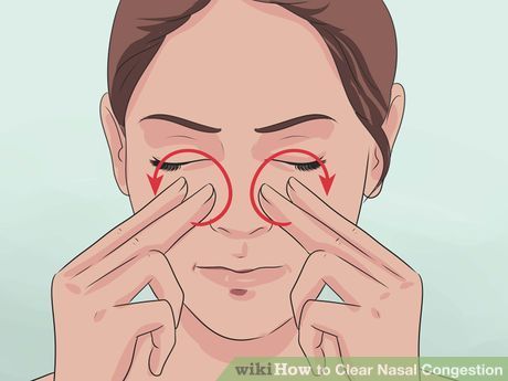 3 Easy Ways to Clear Nasal Congestion (with Pictures) Head Cold Remedies, Sinus Pressure Points, Sinus Pressure Relief, Clear Stuffy Nose, Relieve Sinus Congestion, Nasal Congestion Relief, Congested Nose, Sinus Congestion Relief, How To Clear Sinuses