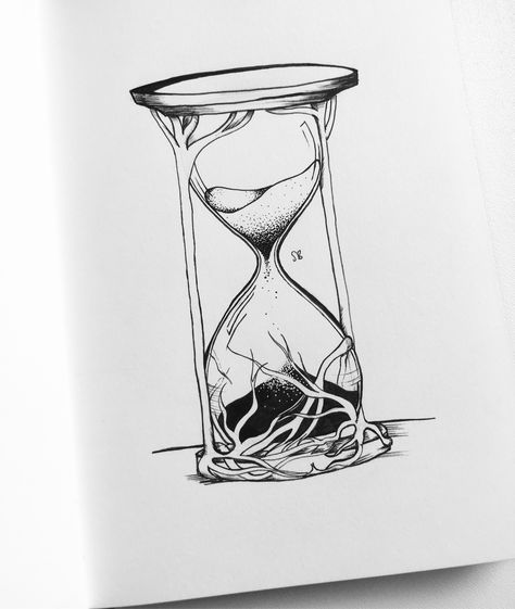 Hourglass Drawing Beautiful, Hourglass Design Tattoo, Broken Hourglass Sketch, Skull In Hourglass Tattoo, Hour Glass Art Drawing, Hourglass Artwork, Hourglass Design Drawing, Sandglass Tattoo, Sand Dial Tattoo