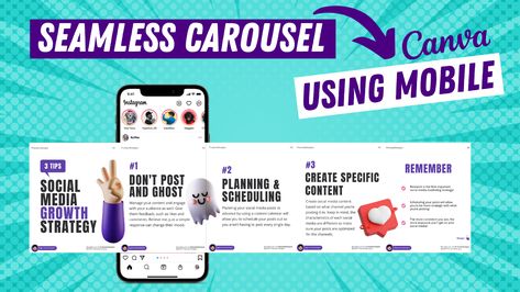 Learn how to make Instagram Carousel on Mobile. Design Instagram Carousel using Canva with mobile. Step by step Instagram Carousel Making Tutorial for beginners. #canvatips #canvatutorial #carouseldesign Canva Tutorials, Instagram Carousel, Canva Tips, Using Canva, Canva Tutorial, Canva Design, Mobile Design, Design Tutorials, Carousel