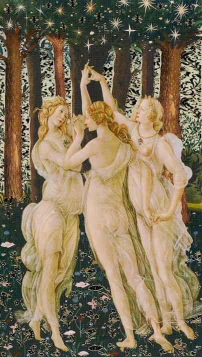 The Star Roman Gods, Sandro Botticelli, Tarot Major Arcana, Tarot Cards Art, Three Graces, Tarot Art, Major Arcana, Tarot Decks, Ancient Art