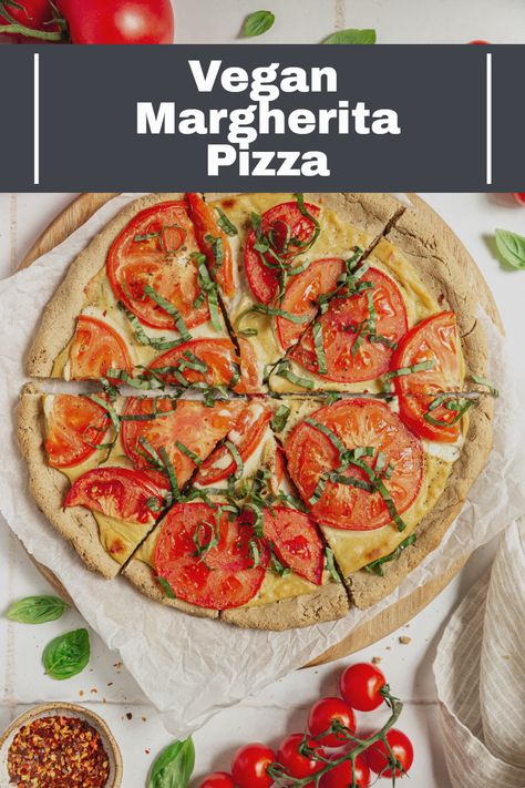 With juicy tomatoes, fresh basil, and homemade vegan mozzarella, this vegan margherita pizza will be the star of your next pizza night! This plant-based version of the classic Italian pizza is ready in under an hour!  #best #plantbased #recipes #bestplantbasedrecipes #plantbasedmealseasy #easy #meals #diet #recipes #plantbaseddietrecipes #veganrecipesdinnerplantbased #veganrecipes #plantbasedmealideas #ideas #plantbasedveganrecipes #plantbasedvegan #healthy