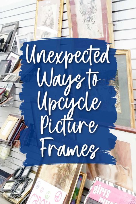 Picture frames are one of the most plentiful items you can find at thrift stores, and they're usually pretty inexpensive. Which makes them perfect for all sorts of upcycled and repurposed projects- whether they involve prints, photos, art or not! These reuse ideas will definitely inspire you to think outside of the box (or frame) and will rev your creative engine! Thrift Store Pictures, Repurpose Picture Frames Diy, Repurpose Picture Frames, Upcycle Frames, Gallery Wall Images, Picture Frame Projects, Repurposed Projects, Empty Picture Frames, Recycling Projects