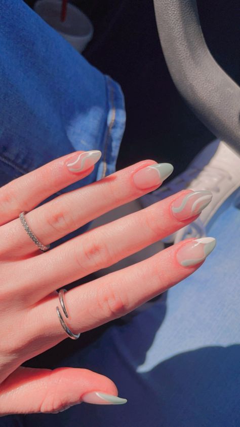 Cute nail inspiration. Blue nail design ideas. Blue french tip. Summer nail ideas. Simple nail designs. Nail Inspiration Blue, Nail Ideas Simple, Blue Nail Design, Tiffany Blue Nails, Blue French Tip, Blue And White Nails, Summer Nail Ideas, Light Blue Nails, Blue Tips