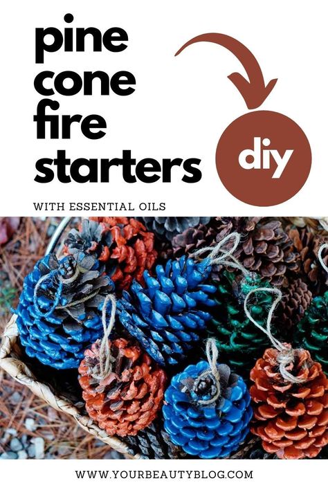 How To Make Pine Cone Firestarters, Wax Pinecones Diy, Diy Pinecone Fire Starters, How To Make Pinecone Fire Starters, Fire Starter Pine Cones, How To Make Firestarters, Soy Fire Starters, Pinecone Firestarters Diy, Wax Pinecone Firestarter