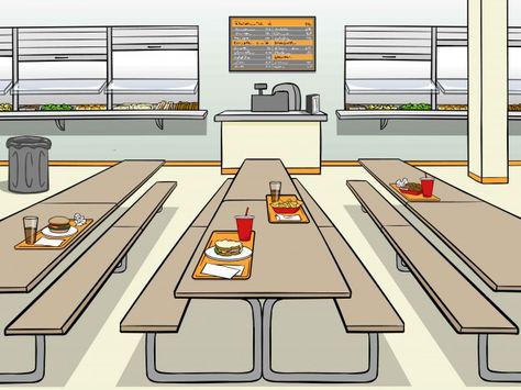 Cafeteria Drawing, Cafeteria Design, Episode Interactive Backgrounds, Free Green Screen, Episode Backgrounds, School Cafeteria, Props Art, Lunch Room, Scenery Background