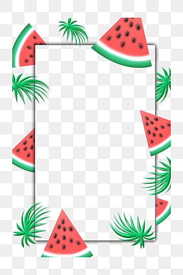 Summer Borders Frames, Fruit Border Design, Cantaloupe Drawing, Fruit Line Drawing, Watermelon Background, Watermelon Clipart, Classroom Designs, Summer Frame, Peach Drinks