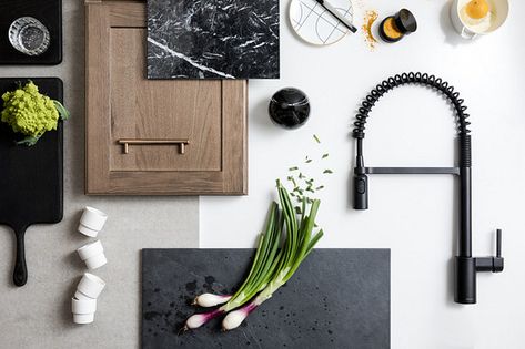 Quick Hits for Updated Kitchens and Baths | Lifestyle | Inspiration | MOEN Moen Align, Bar Farmhouse, Smart Faucet, Kitchen Suite, Kitchen Faucet With Sprayer, Galley Kitchens, Pull Out Faucet, Clean Technology, Power Clean