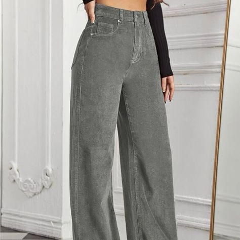 Women’s grey corduroy pants size M(6) Grey Corduroy Pants Outfit, Grey Corduroy Pants, Corduroy Pants Outfit, Shein Pants, Corduroy Pants, Pants Outfit, Size 6, Brand New, Grey