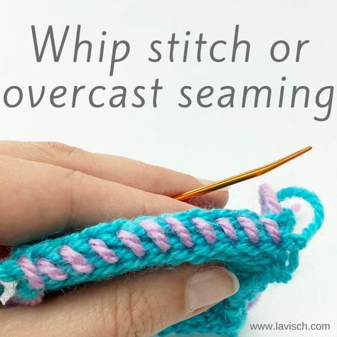 Whip Stitch Knitting, Overcast Stitch, Contemporary Knitwear, Mattress Stitch, Whip Stitch, Edge Stitch, Paintbox Yarn, Knitting Tutorial, Photo Tutorial