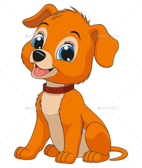 Baby Animal Drawings, Dog Cartoon, Dog Vector, Funny Horse, Dogs And Kids, Cute Cartoon Animals, Art Drawings For Kids, Dog Drawing, Animal Clipart