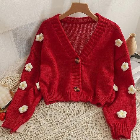 Gifts that Hook & Melt Hearts: Unique Crochet Creations for Valentine's Day Outfits Aesthetic Invierno, Red Aesthetic Outfits, Crochet Sweater Ideas, Pattern Crochet Sweater, Sweater Pattern Crochet, Diy Crochet Cardigan, Cottagecore Design, Crochet Studio, Free Crochet Sweater