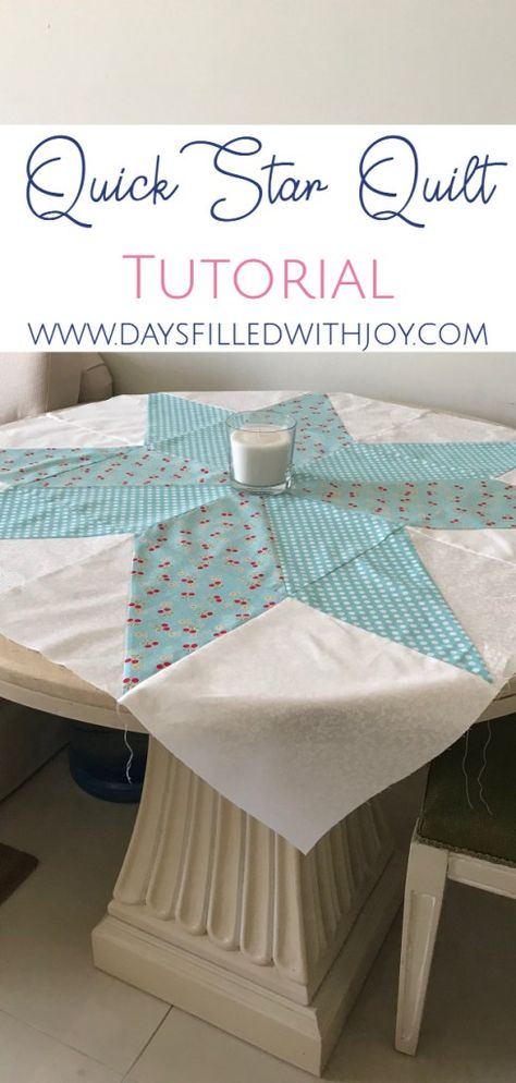 Quick Quilt Blocks, Star Quilt Tutorial, Beginning Quilting, Big Block Quilts, Quick Quilt, Wish Upon A Star, Quilt Block Patterns Free, Quilt Care, Quilt Tutorial