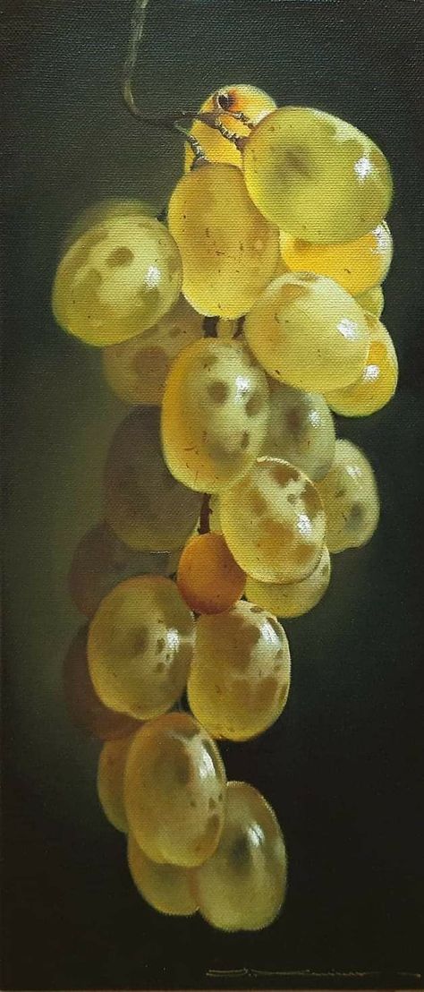 Oil Painting Grapes, Grapes Aesthetic, Grapes Drawing, Grape Painting, Crayons Pastel, Hyper Realistic Paintings, Best Nature Wallpapers, Indie Art, Landscape Art Painting