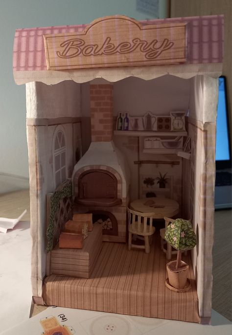 Book Nook Bakery, Bakery Book Nook, Miniature Bakery, Miniature World, Bakery Shop, Book Nook, Doll Houses, Book Nooks, Inkjet Printer