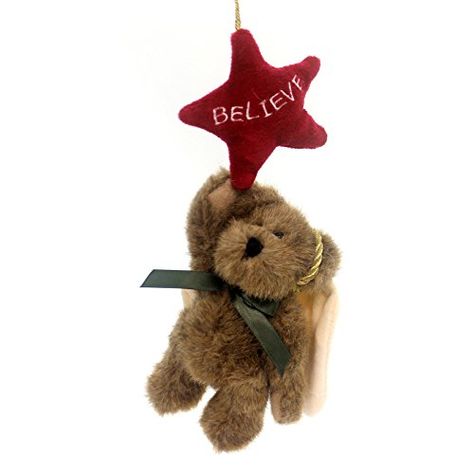 Boyds Bears Plush B.B.STARCATCHER ORNAMENT Teddy Bear Angel Heart Believe Dark Green Ribbon, Baseball Christmas Ornaments, Skater Gifts, Baseball Christmas, Angel Bear, Bear Halloween, Green Santa, Ornament Card, Sticker Removal