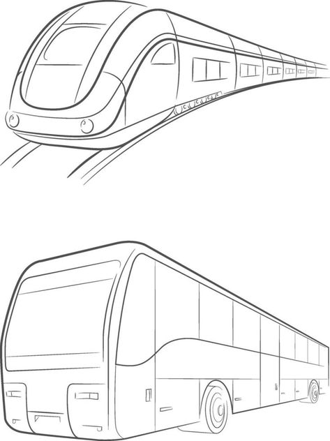 Train Outline, Doodle Travel, Bus Transportation, Train Vector, Train Illustration, Train Drawing, Travel Ad, Buses And Trains, Bullet Train