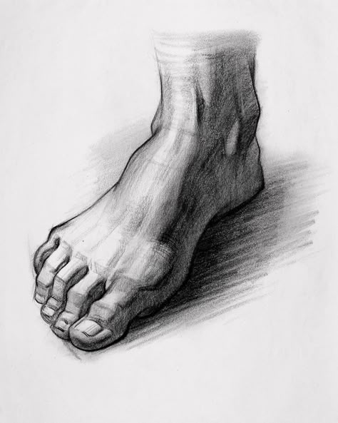 We’ve stepped into the final body part of the anatomy course - FEET! Learn how to construct the foot with basic forms, tips on how to draw dynamic feet, and how teachers like Bridgman stylize them.  - proko.com/425 Feet Drawing, Body Part Drawing, Drawing Legs, Anatomy Sketches, Painting Sketch, Anatomy For Artists, Figure Sketching, Anatomy Drawing, Artist Paint