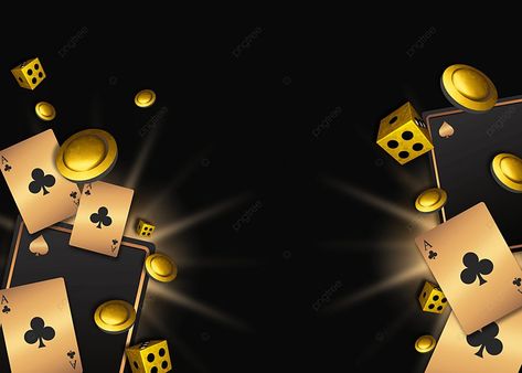 Poker Background Wallpapers, Casino Background Wallpapers, Game Background Design, Poker Background, Casino Background, Black And Gold Background, Really Cool Backgrounds, Casino Machines, Background Game