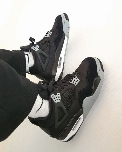 Jordan 4 Retro Black Canvas, High End Sneakers, Jordan 4 Black Canvas, Best Jordan Shoes, Jordan 4 Black, Jordan 4’s, Sneakers Jordan, Cheap Sneakers, Jordan 4s