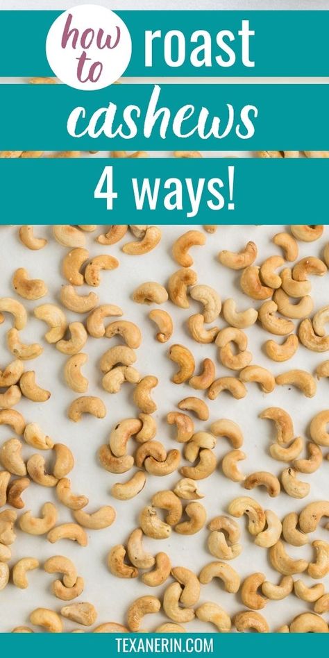 How To Roast Cashews, Cashew Recipes, Super Snacks, How To Roast, Roasted Cashews, Nut Recipes, Food Crush, Macro Meals, Roasted Nuts