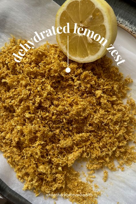 Dehydrated lemon zest is one of my favorite ways to zhush up a dish. It’s delicious, slightly fancy, and also happens to be so easy to make and store yourself. If you have a few lemons on hand, give it a try!

#lemonrecipes #lemonzest #cookingwithlemon #lemondesserts #diyspices #diyfood Diy Spices, Grapefruit Seed Extract, Glass Storage Containers, Holistic Health Coach, Spice Jar, Personal Chef, Lemon Desserts, Lemon Recipes, Glass Storage