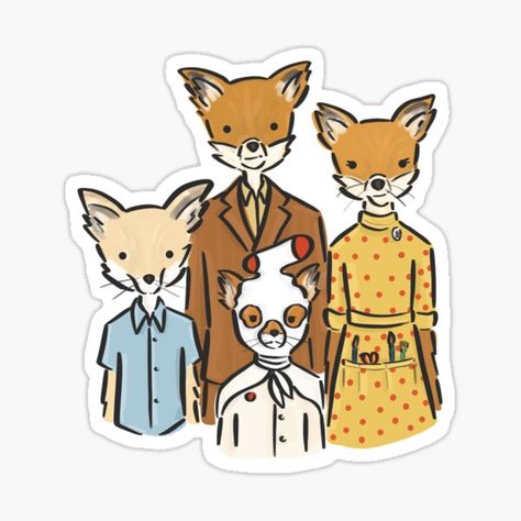 Fantastic Mr Fox Sticker, Ash And Kristofferson, Fantastic Mr Fox Aesthetic, Fantastic Mr Fox Movie, Fantastic Fox, Mister Fantastic, Wes Anderson Movies, Isle Of Dogs, Fantastic Mr Fox