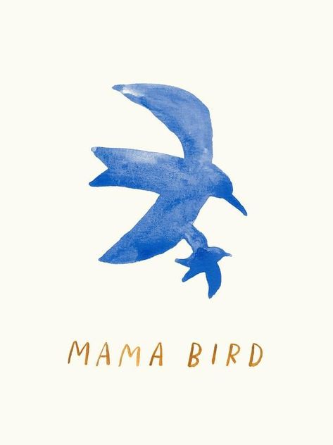 Mama Bird on Artfully Walls Baby Animal Illustration, Mother Illustration, Illustration Bird, Mother Bird, Mama Bird, Mama And Baby, Artfully Walls, Artist Wall, Shopping Photography