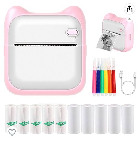 FasionMior Mini Printer Sticker Maker, Portable Bluetooth Thermal Sticker Printer, Inkless Pocket Printer Compatible with iOS & Android, Inkless Printer Mini with 10 Rolls Paper 5 Color Pens. #affiliate As a Amazon Associate i earn from qualifying purchases #affiliate As a Amazon Associate i earn from qualifying purchases Printer Sticker, Picture Printer, Pocket Printer, Portable Photo Printer, Mobile Printer, Sticker Machine, Journal Notes, Sticker Printer, Portable Printer