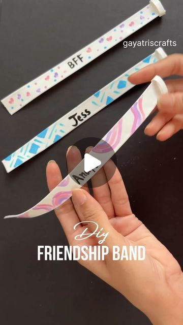 Gayatri chouhan on Instagram: "Diy Friendship Band using Duck Tape #crafts #papercraft #ducktapecrafts #handmade #frienshipbracelet #frienshipband #friendshipday" Friendship Bands Diy, Handmade Friendship Band, Friendship Band, Duck Tape, Instagram Diy, Tape Crafts, Making Friends, Paper Crafts, Band