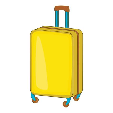 Suitcase on wheels icon, cartoon style Cartoon Pics, Cartoon Style, Cartoon Styles, Cartoon Drawings, Vector Art, Kindergarten, Wheel, Clip Art, Anime