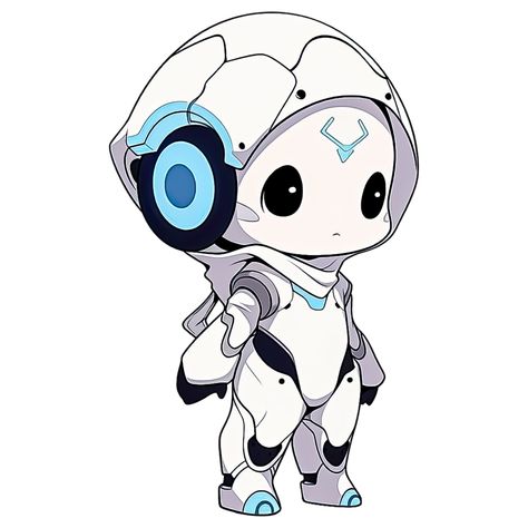 Cute Robot Illustration, Cute Robot Art, Chibi Robot, Sci Fi Computer, Robot Mascot, Robot Dragon, Robot Suit, Cute Robot, Robot Cartoon