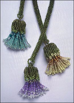 Cynthia Rutledge Beadwork, Beadwork Necklace, Beaded Rope, Bead Work Jewelry, Beaded Jewelry Patterns, Beaded Ornaments, Bead Crochet, Beads And Wire, Beaded Tassels