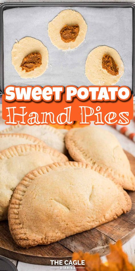 Sweet Dough Pie Recipe, Sweet Potato Hand Pies, Potato Hand Pies, Potato Bars, Sweet Potato Pie Filling, Sweet Potato Filling, Sweet Pie Crust, Homemade Sweet Potato Pie, Sweet Potato Seasoning