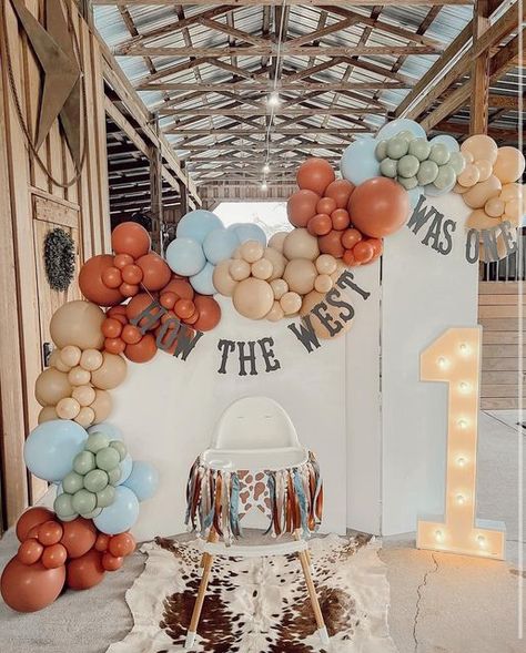 Wild West Birthday Party, Cowboy First Birthday, Marquee Numbers, Wild West Birthday, Baby First Birthday Themes, Rodeo Birthday Parties, Western Birthday Party, Boys 1st Birthday Party Ideas, Cowboy Birthday Party