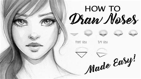 Nose Drawing Tutorial, Nose Step By Step, Drawing Noses, How To Draw Nose, Draw Noses, Draw Nose, How To Draw A Nose, Draw A Nose, Photo Manga