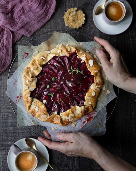 Pluot and Thyme Galette | Salt and Serenity Almond Galette, Plum Recipes, Galette Recipe, Sweet Pie, Think Food, Eat Dessert, Fruit Desserts, Food Styling, Just Desserts