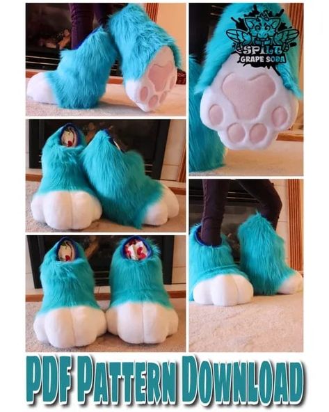 Digigrade Fursuit, Fursuit Paws, Fursuit Tutorial, Paw Pattern, Cosplay Tutorial, Cosplay Diy, Letter Paper, Pdf Pattern, Pdf Download