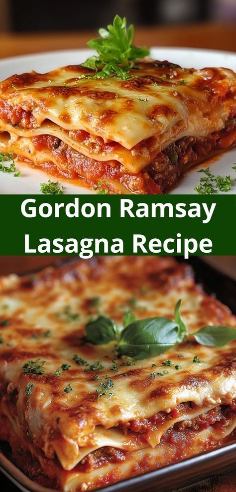 Looking for a quick and satisfying dinner? This Gordon Ramsay Lasagna recipe combines tender beef and rich tomato sauce, making it a favorite among beef recipes. Enjoy a delicious, family-friendly meal in no time! Gordon Ramsay Lasagna Recipe, Classic Lasagna Recipe, Yummy Casserole Recipes, Italian Comfort Food, Classic Lasagna, Ground Beef Casserole, Easy Casserole Recipes, Lasagna Recipe, Easy Casserole