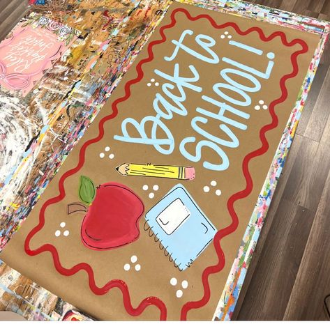 Back To School Banner, Painting Teacher, Classroom Welcome, Diy Birthday Banner, Classroom Banner, School Painting, Back To School Party, School Banner, School Clubs