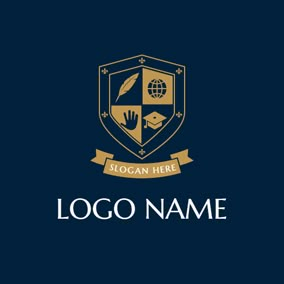 Promising School Logos | Free School Logo Maker | DesignEvo Logo Shield, Education Logo Design, Academy Logo, Blue Shield, Monogram Logo Design, Education Logo, Great Logos, Online Logo, School Logo