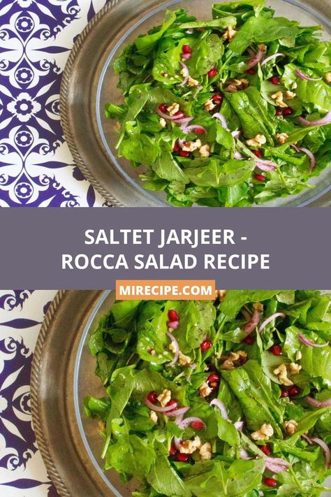 You can add more vegetables to rocca salad (Lebanese salatat jarjeer), which is made with straightforward, fresh ingredients. matches a variety of foods. Rocca Salad, Fresh Ingredients, Healthy Salad Recipes, Healthy Salads, Seaweed Salad, Salad Recipe, Lettuce, Salad Recipes, Salad