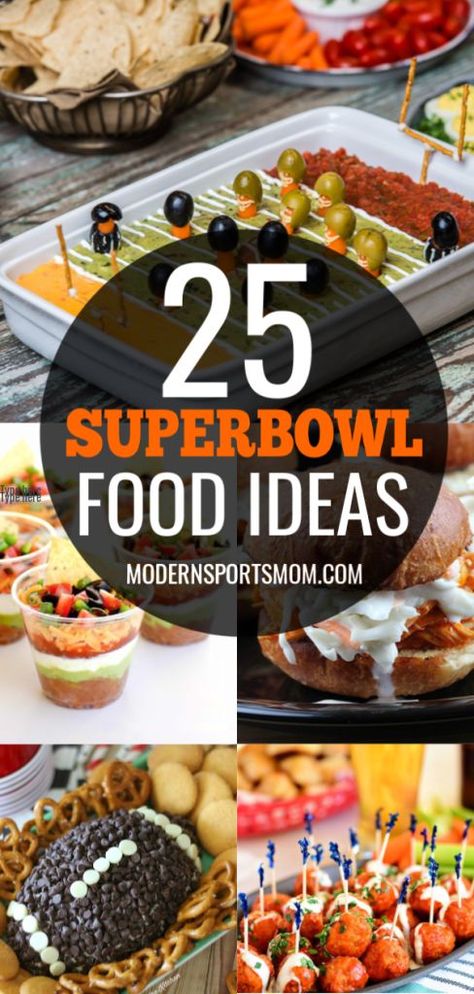 Football season is winding down, and that can only mean one thing-- it's almost time for the Superbowl! Here are 25 delicious Superbowl Game Day Food Ideas that are sure to entertain a crowd! #superbowl #gameday #tailgating Game Day Food Ideas, Super Bowl Food Ideas, Bowl Food Ideas, Superbowl Food Appetizers, Football Party Foods, Healthy Superbowl Snacks, Superbowl Game, Bowl Party Food, Superbowl Appetizers