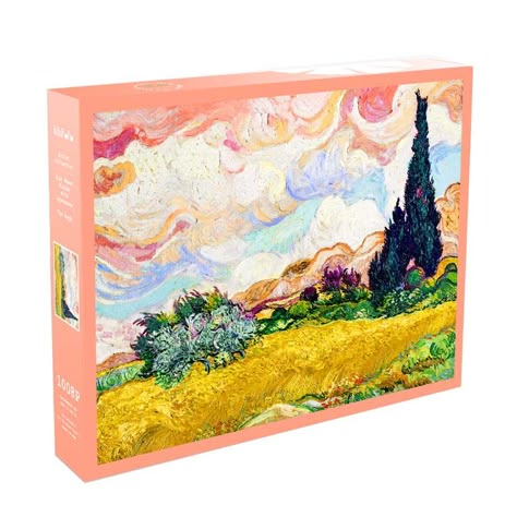 Try this bright color "Pastel Wheat Field with Cypresses vintage illustration-Vincent Van Gogh Jigsaw Puzzle 1008pcs" #vincentvangogh #vangoghpuzzle #jigsawpuzzle #jigsawpuzzles #adultpuzzles #artpuzzles #1000pcspuzzle Cute Puzzles, Puzzle Aesthetic, Wheat Field With Cypresses, Puzzle Ideas, Dragon Horse, Fun List, Puzzle Collection, Art Puzzle, City Cartoon